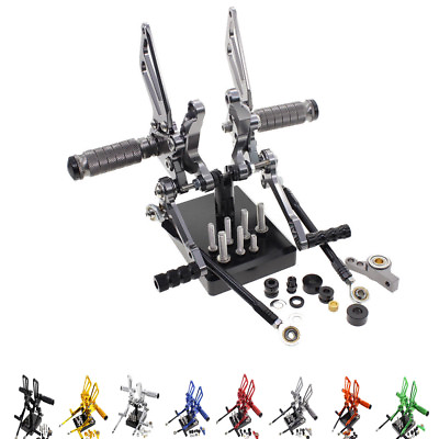 #ad CNC Rearset adjustable Foot Pegs suit For 2007 2014 Ducati 848 1098 1098S 1198 GBP 94.89