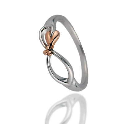 #ad Clogau Silver Ring Size N Tree of Life Eternal Loop Welsh Rose Gold XXSMR GBP 89.99