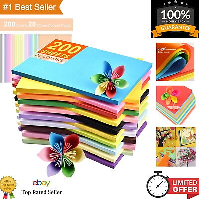 #ad A4 Colored Paper 200 Sheets Multipurpose Craft Paper for Kids Art Projects $20.79