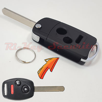 #ad New Flip Key Modified Case Shell Honda Remote Key 3 Buttons Odyssey Fit CR V $19.03