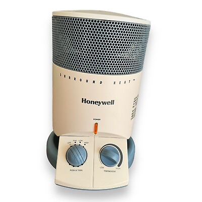 #ad Honeywell HZ 2200 360 White Light Blue Mini Heater Tower Tested $33.24