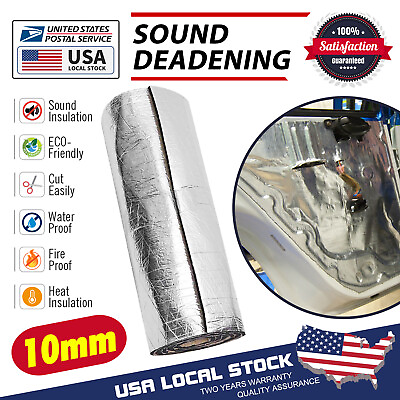 #ad 64sqft Sound Deadener Proofing Mat Automotive Insulation Door Bonnet Block 3 8quot; $84.99