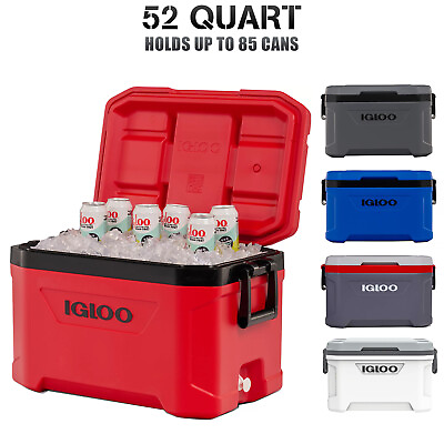 #ad Igloo Latitude 52 Quart Cooler Ice Chest Ice Box Beverage Cooler Camping Cooler $42.99