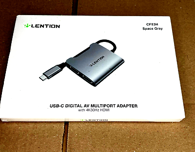 #ad Lention USB C Digital AV Multiport Adapter 4K 30Hz HDMI CF53H Space Grey Gray $8.00
