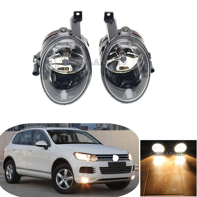 #ad 2Pcs Fog Lamp Light Halogen Bulb For VW Touareg 2010 2014 7P6941699 7P6941700 $41.99