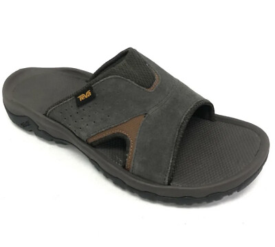 #ad Teva Men#x27;s Size 10 KATAVI 2 SLIDE Leather Flip Flop Sandals 1019195 $23.96