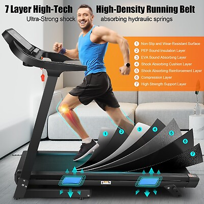 #ad Treadmill with Incline 3.25 HP Heavy Duty Electric Running Machine for Home Gym $409.99