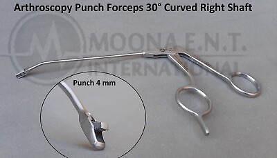 #ad Arthroscopy 4 mm Punch Forceps 30° Right Curve Shaft Lenght 13cm Orthopedics $150.00