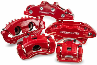 #ad Front S1379 Pair of High Temp Red Powder Coated Calipers $177.99