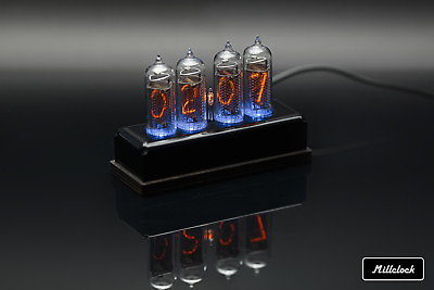 #ad IN 14 NIXIE TUBE CLOCK ASSEMBLED ACRYLIC ENCLOSURE ADAPTER 4 tubes by MILLCLOCK $169.24