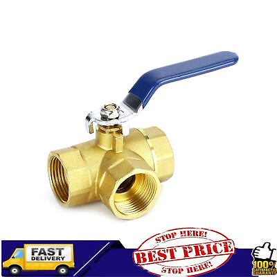#ad 1quot; 3 Way Ball Valve Female L Port Vinly Insulation Handle 600 WOG DN25 $40.69