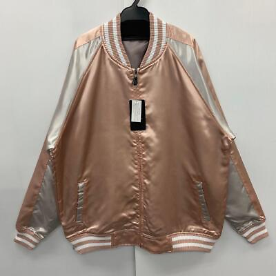 #ad XL Size Spring Unisex Kongow Plain Sukajan Pink Silver $81.62