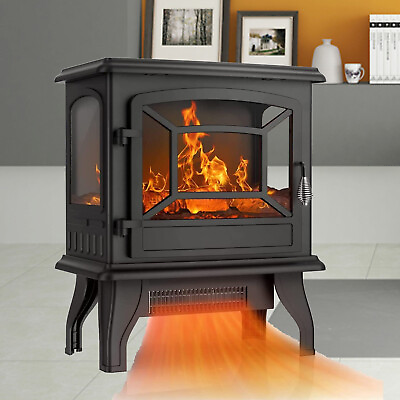 #ad Electric Fireplace Heater Portable Space Freestanding Fireplace Stove For Home $94.99