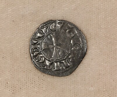 #ad Time of Crusades France Feudal County of La March 11208 121 AD Silver Denier $39.99