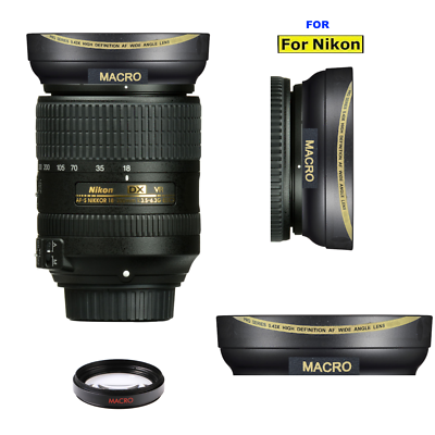 #ad Wide Angle Macro Lens for Nikon AF S DX NIKKOR 18 300mm f 3.5 6.3G ED VR Lens $139.22