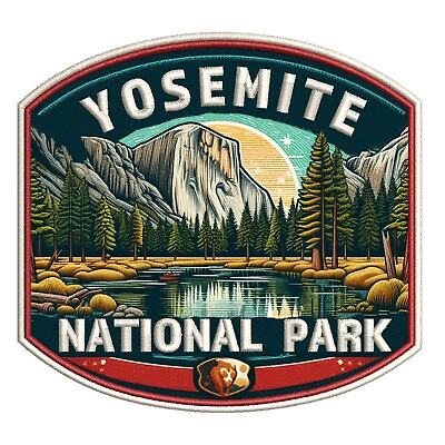 #ad Yosemite National Park Patch Iron on Applique Nature Upper Lower Falls Forest $24.87