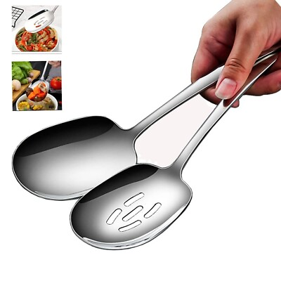 #ad X Large Serving Spoons Stainless Steel Serving Spoon Set 18 8 Free Shipping $20.99