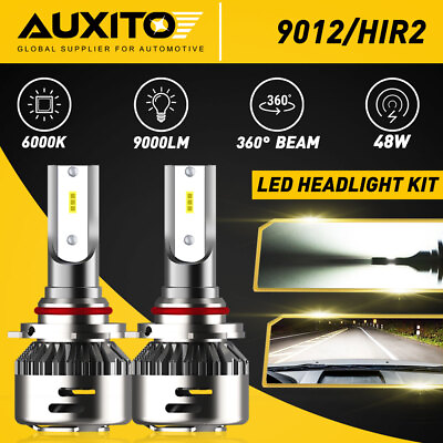 #ad CANBUS 9012 LED Headlight Super Bright Bulb Kit White 20000LM High Low Beam HIR2 $20.99