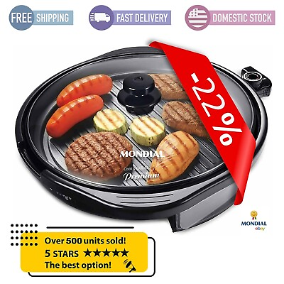 #ad Mondial Cook amp; Grill Electric Indoor Grill BBQ Cooker Portable 15in $25.49
