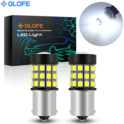 #ad 2X GLOFE 6000K White Strobe LED 1156 P21W 7506 Reverse Backup Light Bulbs DRL $14.84