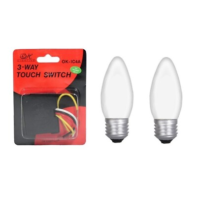 #ad E27 35W C32 Light Bulbs x2 w Touch Lamp Control Replacement Sensor Repair Kit $9.89