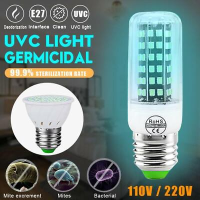 #ad E27 2385 SMD LED Sterilize 250nm UV C Light Germicidal UV Bulb Lamp Disinfection $8.99