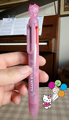 #ad Kawaii Cartoon Hello Kitty 0.5mm 6 Colors Ballpoint Pen Pink Fun Gift School $7.95