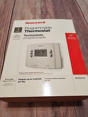#ad Honeywell Digital Thermostat RTH221 Programmable With Box And Manual $15.00