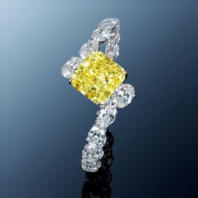 #ad 3ct 925 Sterling Silver CZ Jewelry For Women Cocktail Party Yellow Radiant Ring $250.00
