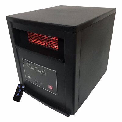 #ad Home Comfort Black Electric Infrared Portable Heater with Remote 1500W 120V 12A $299.00