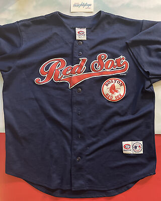 #ad Vtg 2002 Pedro Martinez Boston Red Sox Baseball #45 Jersey MLB *Missing Buttons* $15.29