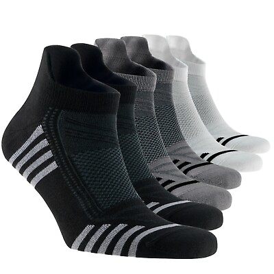 #ad Mens Bamboo Ankle Socks with Heel Tab Low Cut Thin Athletic Performance 6 pairs $23.99