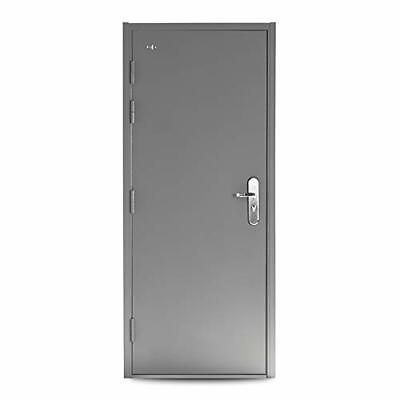 #ad 36quot; Steel Security Door with Frame and Hardware Gray Quick Mount $939.55