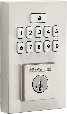 #ad Kwikset Smartcode 260 Keypad Electronic Door Lock Satin Nickel 9260CNT 15S $61.99