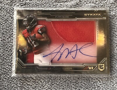 #ad 2015 Topps Strata JUSTIN HARDY RC Falcons Clear Cut Jersey Auto 22g $5.50