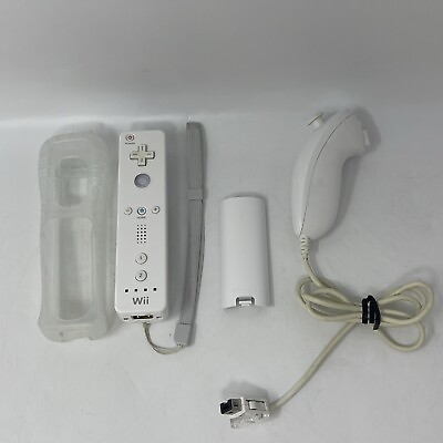 #ad Official Nintendo Wii Remote Wiimote Controller White RVL 003 Nunchuk RVL 004 $14.99