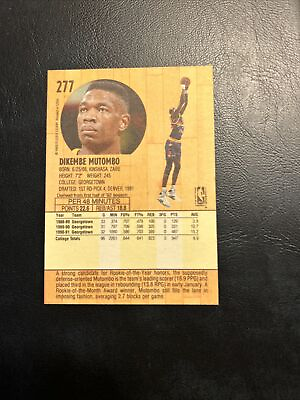 #ad Crr 1991 92 Fleer #277 Dikembe Mutombo Denver Nuggets $1.29