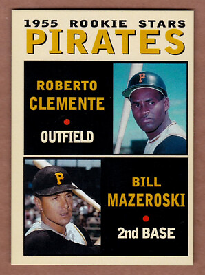 #ad #ad Roberto Clemente amp; Bill Mazeroski #x27;55 Pirates Rookie Stars Pastime #19 NM $8.95