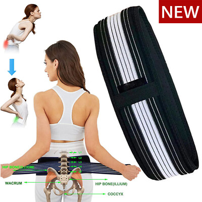 #ad #ad Sacroiliac SI Joint Hip Belt Lower Back Lumbar Support Brace for Men and Women $10.79