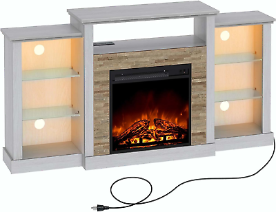 #ad Fireplace TV Stand with LED Lights and Power Outlets TV Console for 32quot; 43quot; 50quot; $328.06