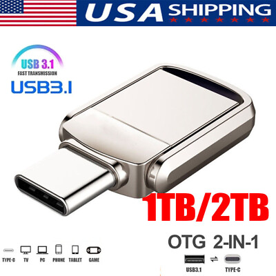 #ad 1TB 2TB Type C USB 3.0 Flash Drive Thumb Drive Memory Stick for PC Laptop New $9.99