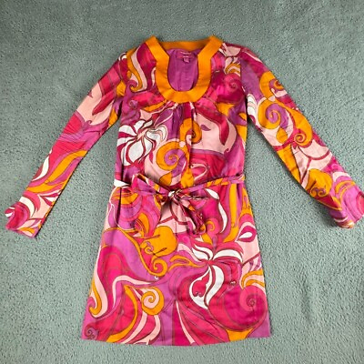 #ad Banana republic Trina Turk collections women’s size 4 Orange Pink Psychadelic $27.99