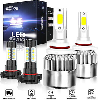 #ad 9012 LED Headlight High Low H16 5202 Fog Lights for 2014 2015 GMC Sierra 1500 $35.99