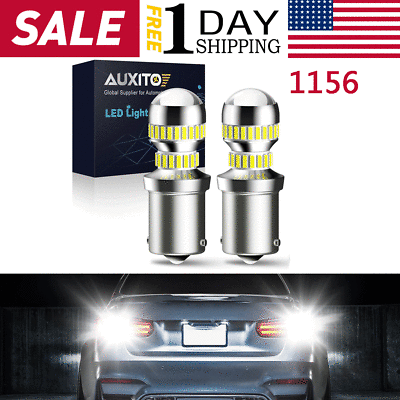 #ad AUXITO 1156 7506 LED Reverse Backup Light Bulbs White 6000K Canbus Error Free B $14.99