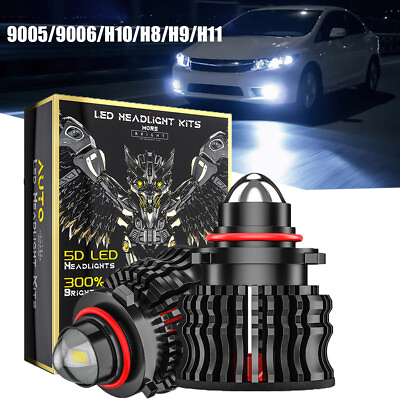 #ad 2X Car Laser Projector Light Bulb with Lens Headlight 12000LM Fog Light CSP 3570 $30.64