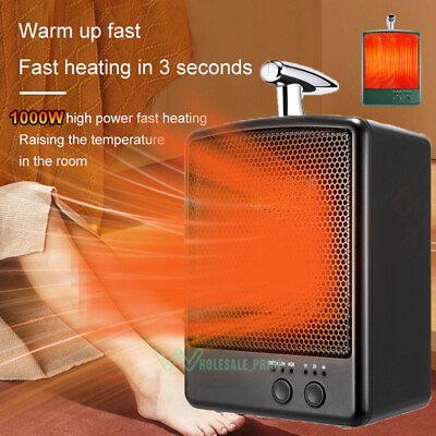 #ad Small Portable Electric Ceramic Space Heater with Adjustable Thermostat 1000W $30.99