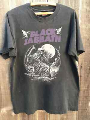 #ad Vintage 80s Black Sabbath Band Tee Band Heavy Metal Shirt AN30747 $26.99