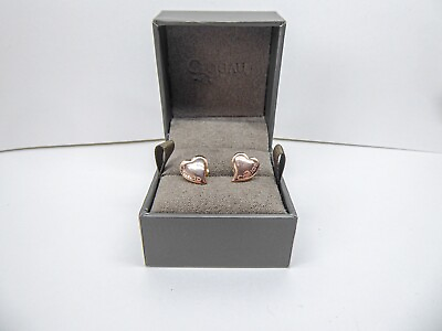 #ad Clogau Gold Earrings 9ct Welsh Yellow amp; Rose Gold Cariad Heart Studs Hallmarked GBP 225.00
