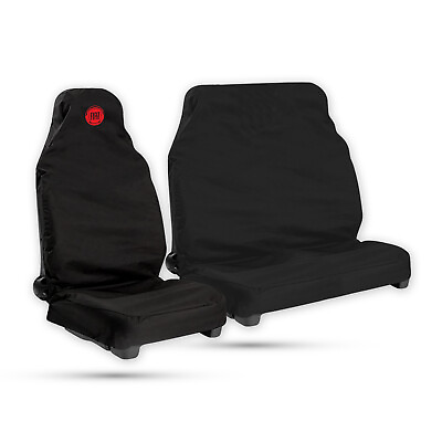 #ad For Fiat Ducato Van 21 Seat Cover Waterproof Black Drivers Side Logo GBP 33.50