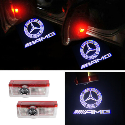 #ad 2x Car Door Projector AMG HD Light Ghost Shadow Laser For Mercedes A B C E G $22.95